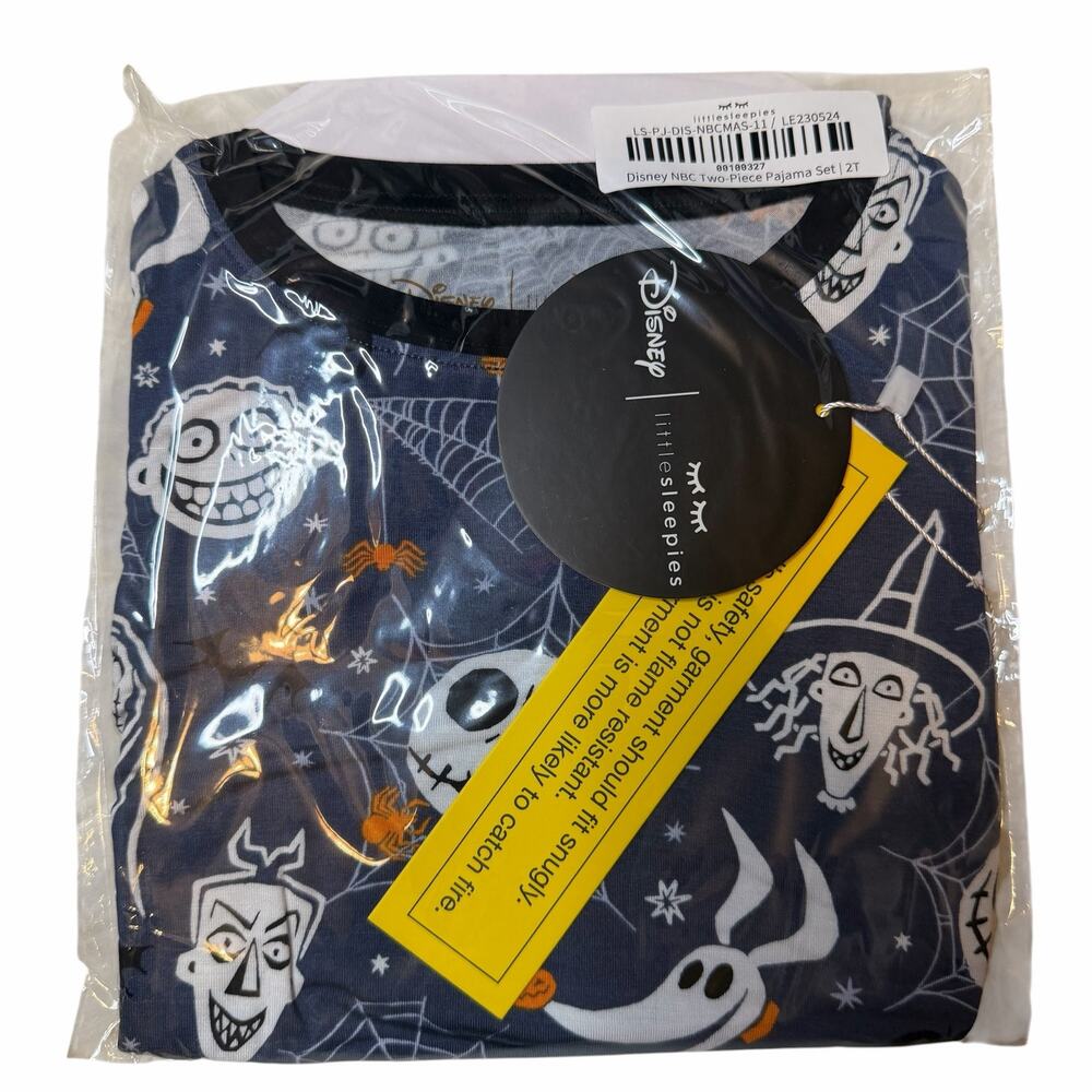 Little Sleepies Disney Nightmare Before Christmas Long Sleeve Bamboo PJ Set 2T